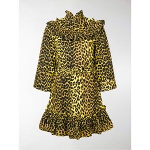 Ganni Cheetah Print Dress